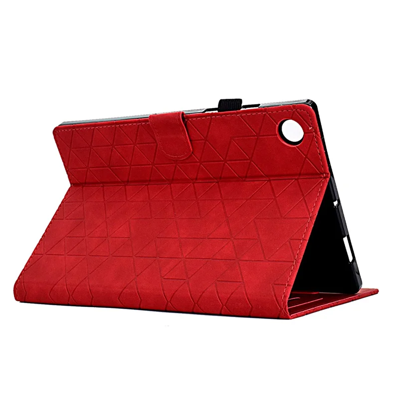 For Samsung Galaxy Tab A9+ Leather Case Card Holder Tablet Cover - Red