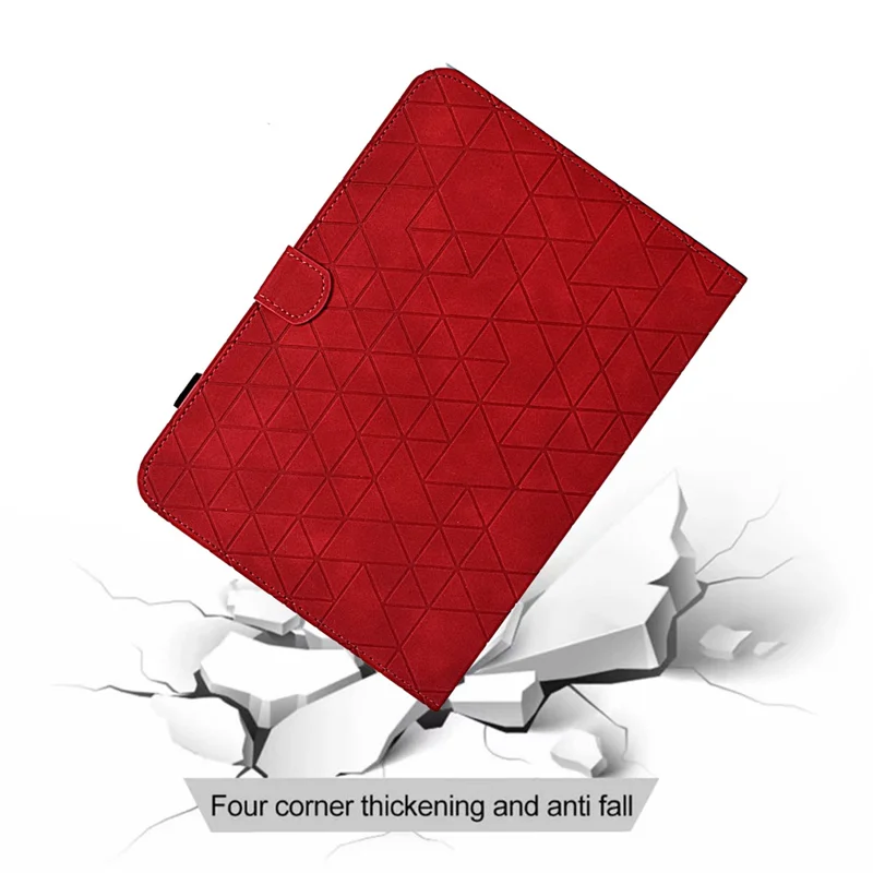 For Samsung Galaxy Tab A9+ Leather Case Card Holder Tablet Cover - Red