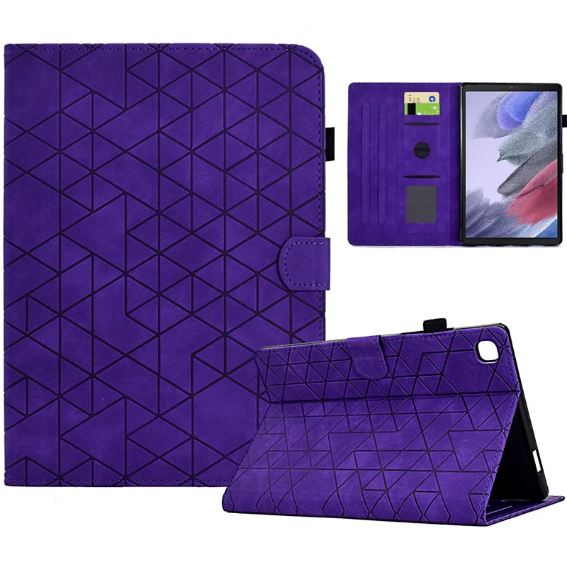 Para Samsung Galaxy Tab A7 Lite 8.7-inch T220 / T225 Capa à Prova de Choque Auto Wake / Sleep PU Leather Stand Cover - Roxo