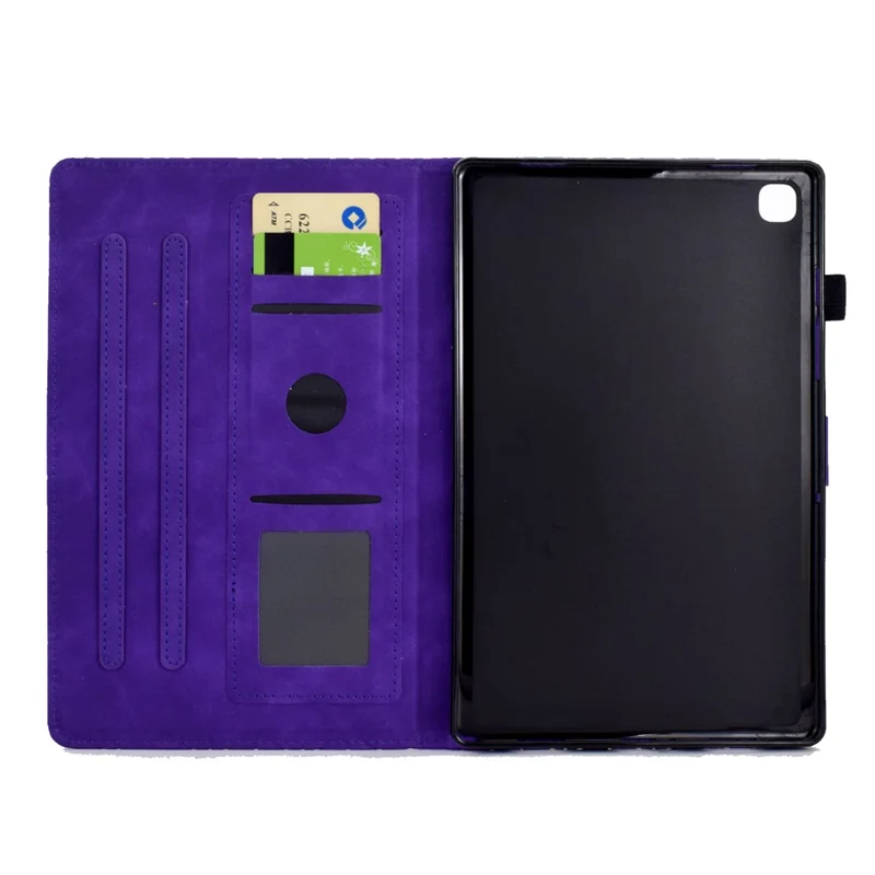 Para Samsung Galaxy Tab A7 Lite 8.7-inch T220 / T225 Capa à Prova de Choque Auto Wake / Sleep PU Leather Stand Cover - Roxo