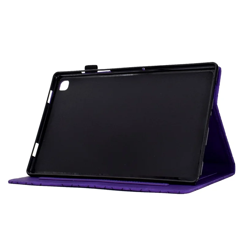 Para Samsung Galaxy Tab A7 Lite 8.7-inch T220 / T225 Capa à Prova de Choque Auto Wake / Sleep PU Leather Stand Cover - Roxo