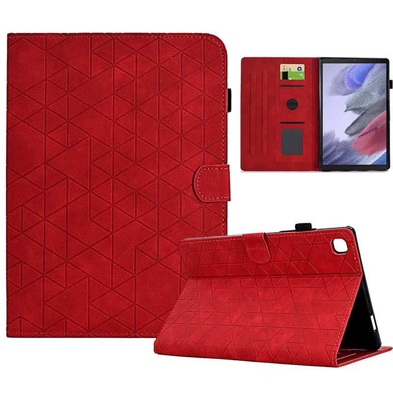 For Samsung Galaxy Tab A7 Lite 8.7-inch T220 / T225 Shockproof Case Auto Wake / Sleep PU Leather Stand Cover - Red