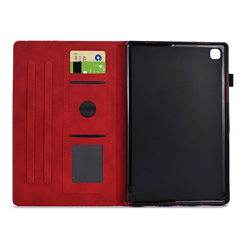 For Samsung Galaxy Tab A7 Lite 8.7-inch T220 / T225 Shockproof Case Auto Wake / Sleep PU Leather Stand Cover - Red