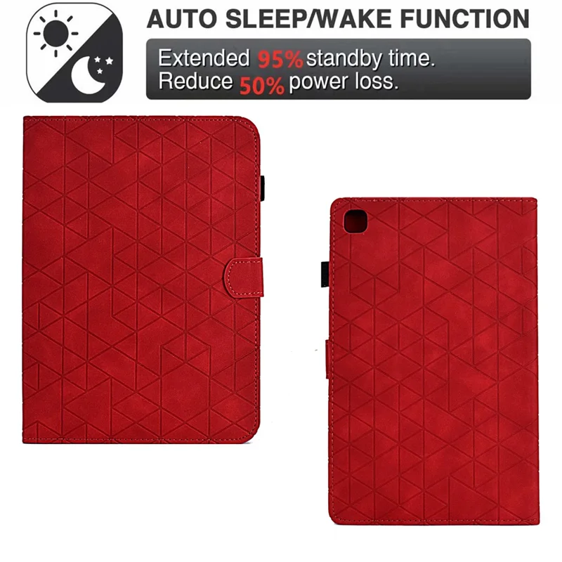 For Samsung Galaxy Tab A7 Lite 8.7-inch T220 / T225 Shockproof Case Auto Wake / Sleep PU Leather Stand Cover - Red