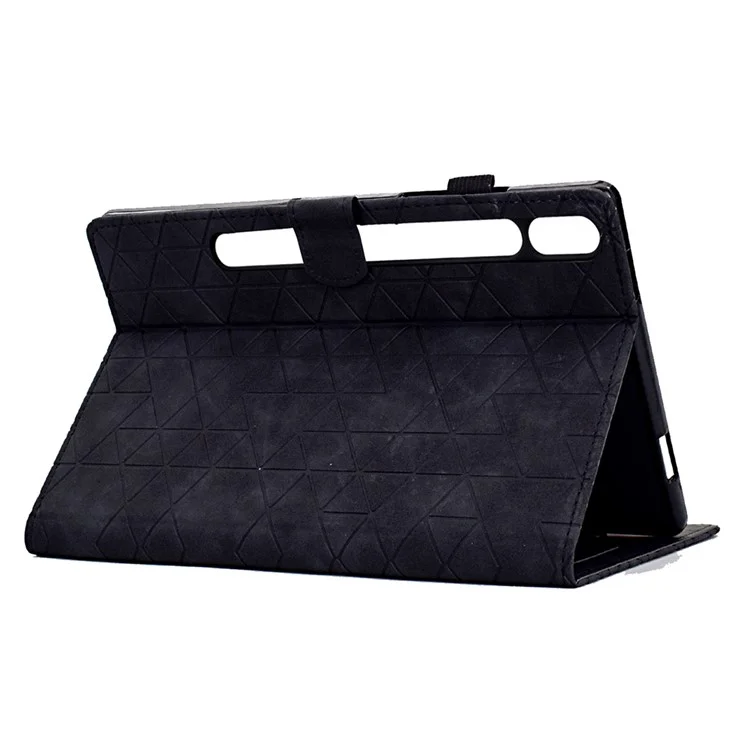 Funda protectora para Samsung Galaxy Tab S9 con ranura para tarjeta, funda de cuero PU para tableta - Negro