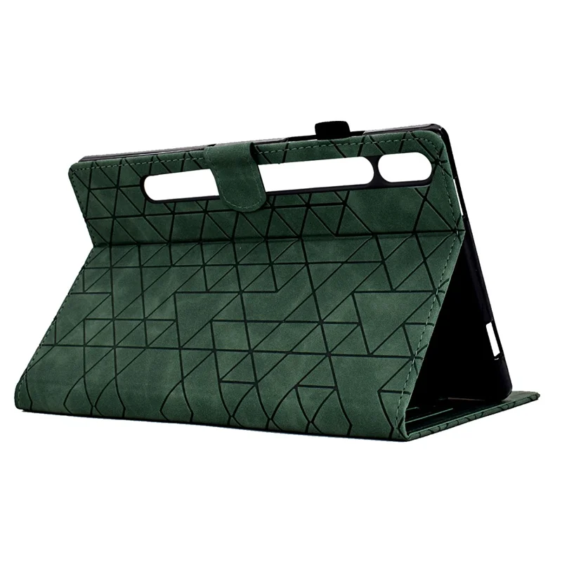 Pour Samsung Galaxy Tab S9 Étui de protection avec logement pour cartes Housse en cuir PU - Vert