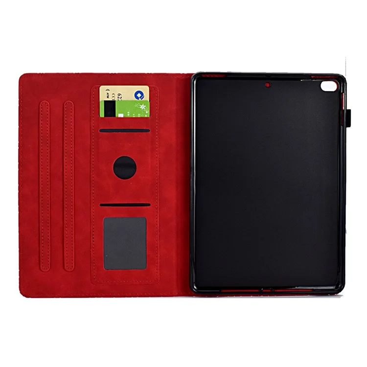 Para iPad Mini / Mini 2 / mini 3 / mini 4 / mini (2019) 7.9 polegadas Caso Padrão Impresso Capa de Tablet de Couro PU - Vermelho