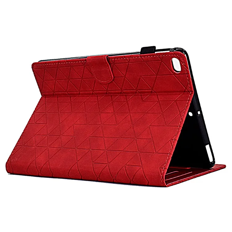 Para iPad Mini / Mini 2 / mini 3 / mini 4 / mini (2019) 7.9 polegadas Caso Padrão Impresso Capa de Tablet de Couro PU - Vermelho