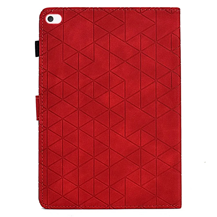 Para iPad Mini / Mini 2 / mini 3 / mini 4 / mini (2019) 7.9 polegadas Caso Padrão Impresso Capa de Tablet de Couro PU - Vermelho