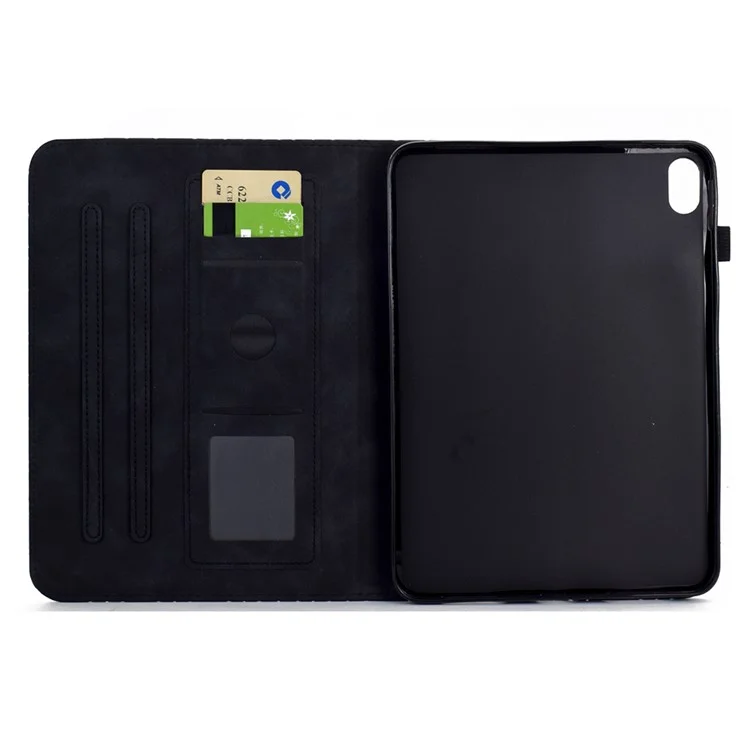 Para iPad mini (2024) / mini (2021) Capa de Tablet Estampada Anti-Queda em Couro PU Flip Cover - Preto