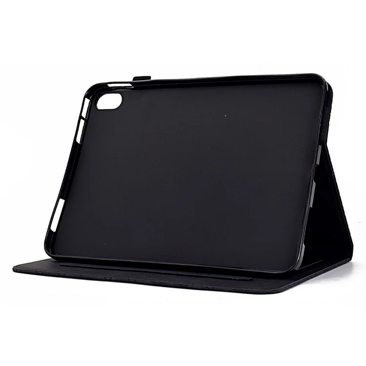 Para iPad mini (2024) / mini (2021) Capa de Tablet Estampada Anti-Queda em Couro PU Flip Cover - Preto