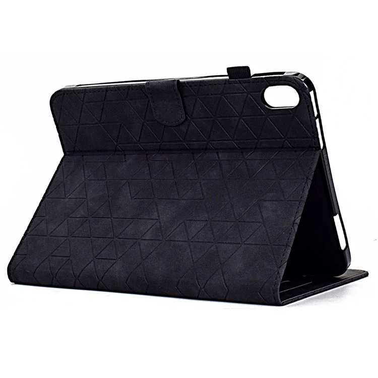 Para iPad mini (2024) / mini (2021) Capa de Tablet Estampada Anti-Queda em Couro PU Flip Cover - Preto