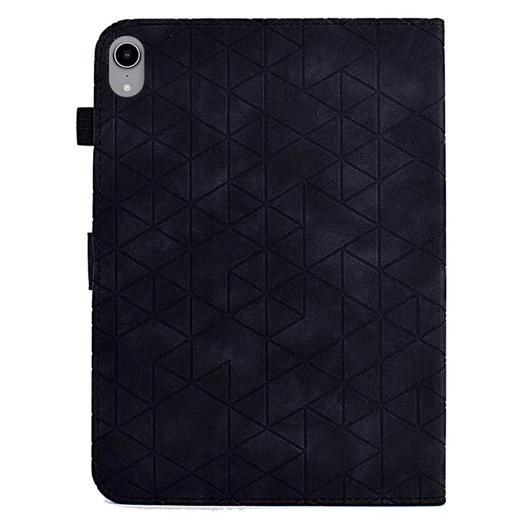 Para iPad mini (2024) / mini (2021) Capa de Tablet Estampada Anti-Queda em Couro PU Flip Cover - Preto