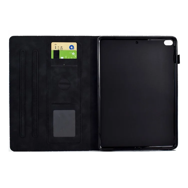 Para iPad Air (2013) / Air 2 / iPad 9.7 pulgadas (2017) / (2018) Funda Ranura para Tarjeta Protección Total Cuero PU Flip Cover - Negro