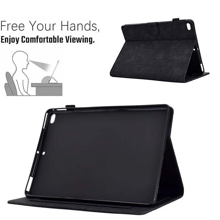 Para iPad Air (2013) / Air 2 / iPad 9.7 pulgadas (2017) / (2018) Funda Ranura para Tarjeta Protección Total Cuero PU Flip Cover - Negro