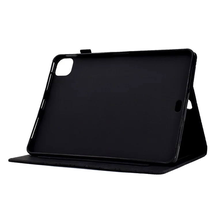 para ipad pro 11 (2020) /(2021) /(2022) / ipad air (2020) /(2022) case anti-scratch pu cuero protector - negro