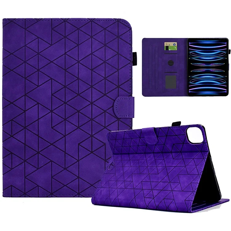 Per iPad Pro 11 (2020) / (2021) / (2022) / iPad Air 11 (2024) / Air (2020) / (2022) Custodia Antigraffio in Pelle PU Protettore Tablet - Viola