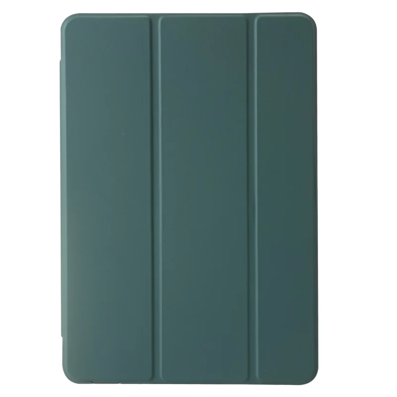 For Huawei MatePad 11 (2021) / (2023) Case Leather+TPU+Clear Acrylic Tri-fold Stand Cover - Blackish Green