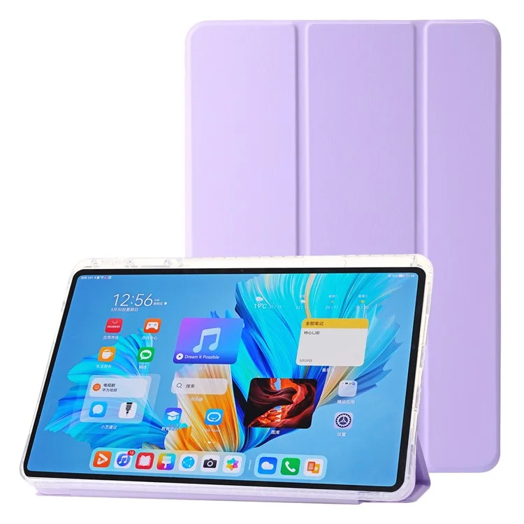 Pour Huawei MatePad 11.5 / MatePad Air 11.5 pouces (2023) Étui Tri-fold Stand Housse en cuir pour tablette - Violet