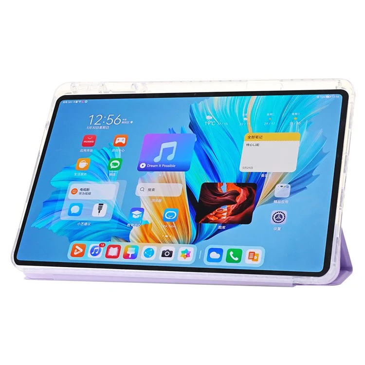 Pour Huawei MatePad 11.5 / MatePad Air 11.5 pouces (2023) Étui Tri-fold Stand Housse en cuir pour tablette - Violet
