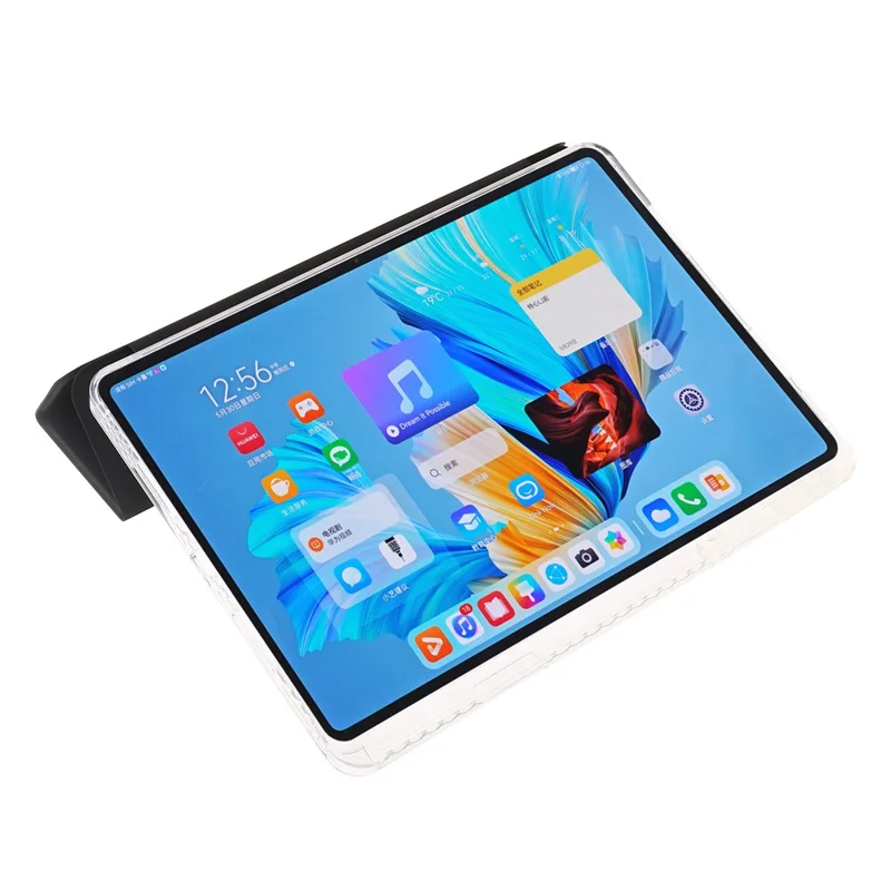 For Huawei MatePad 11.5 / MatePad Air 11.5 inch (2023) Case Tri-fold Stand Leather Tablet Cover - Black