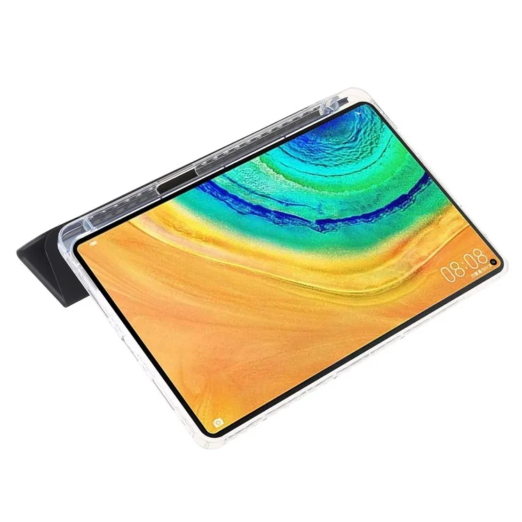 Per Huawei MatePad 10.4 (2022) / (2020) / Honor V6 Custodia in pelle per tablet Copertina con supporto a tre ante - Nero