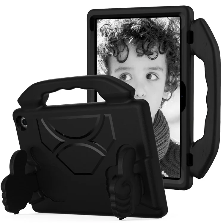 For Amazon Fire Max 11 Kidproof Case Thumbs Up Kickstand EVA Tablet Cover - Black