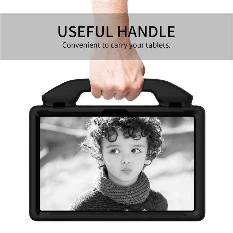 For Amazon Fire Max 11 Kidproof Case Thumbs Up Kickstand EVA Tablet Cover - Black