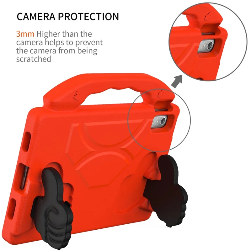 For Lenovo Tab P11 Pro Gen 2 EVA Case Thumbs Up Integrated Kickstand Tablet Cover - Red