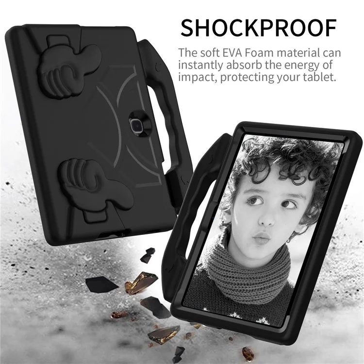 For Samsung Galaxy Tab Advanced2 EVA Case Thumbs Up Kickstand Handheld Tablet Cover - Black