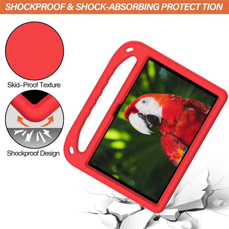 For Honor Pad X8  Kickstand Cover Kids-Friendly EVA Tablet Case with Handle - Red