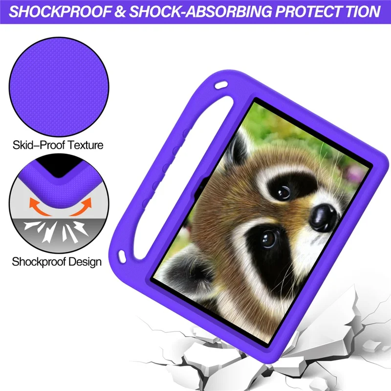 For Honor Pad X8  Kickstand Cover Kids-Friendly EVA Tablet Case with Handle - Purple