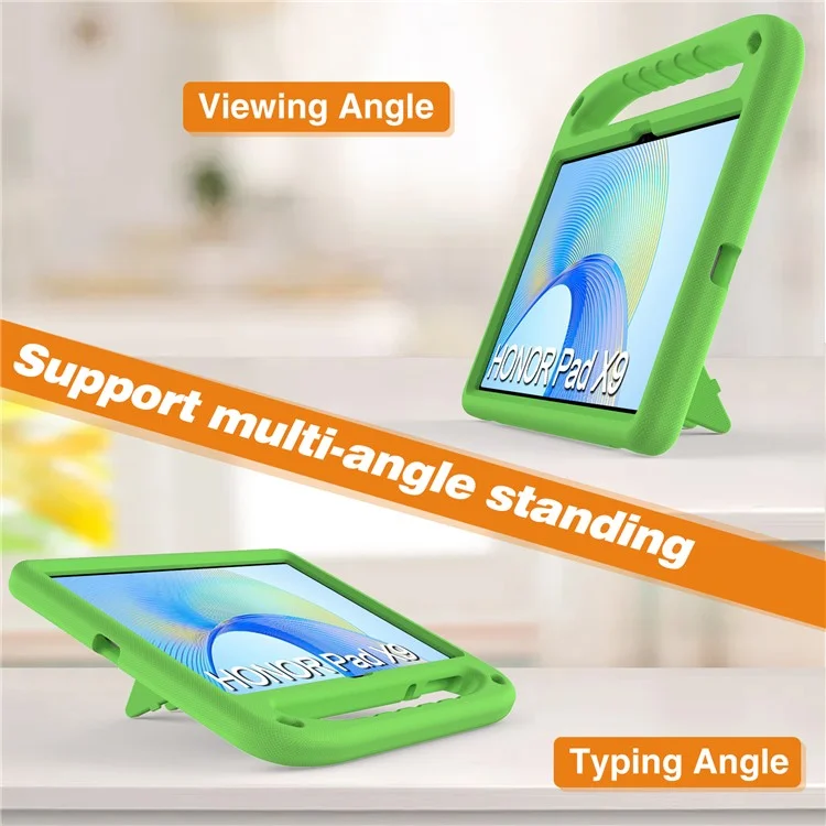 For Honor Pad X9 / X8 Pro EVA Case Hand Grip Kickstand Kids Tablet Cover - Green