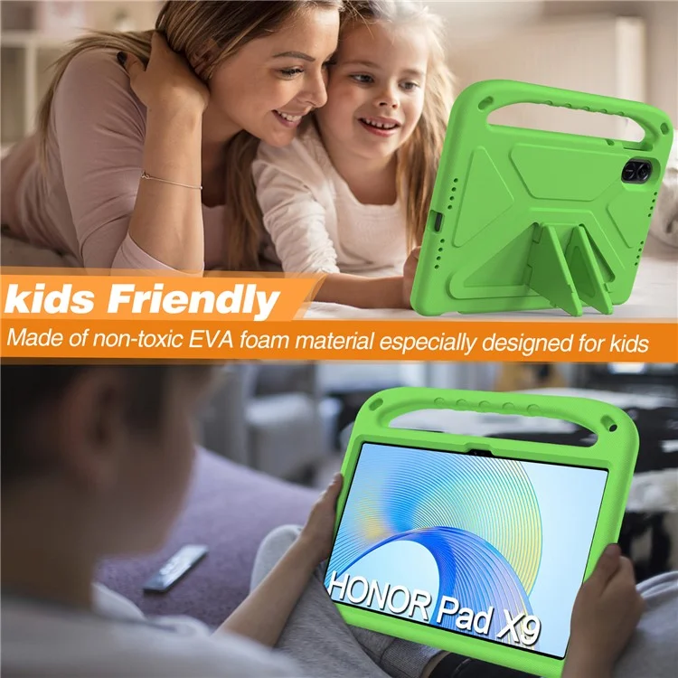 For Honor Pad X9 / X8 Pro EVA Case Hand Grip Kickstand Kids Tablet Cover - Green