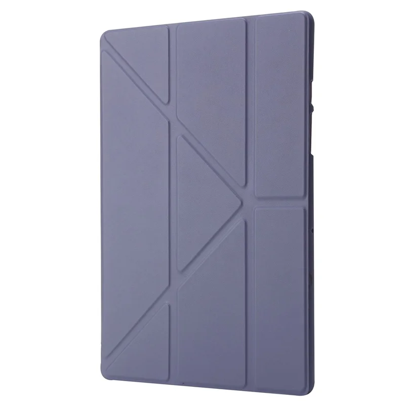 Para Capa Samsung Galaxy Tab A9 Caso PU Couro+Silicone Capa com Suporte de Origami - Roxo