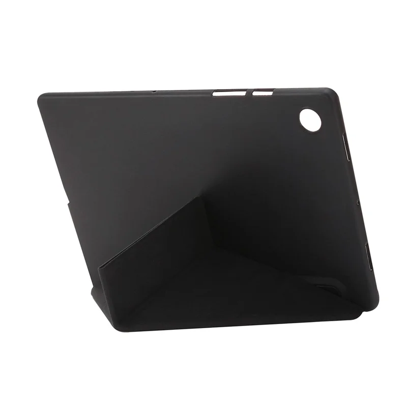 Per Samsung Galaxy Tab A9 Cover in Pelle PU+Silicone con Supporto Origami - Nero