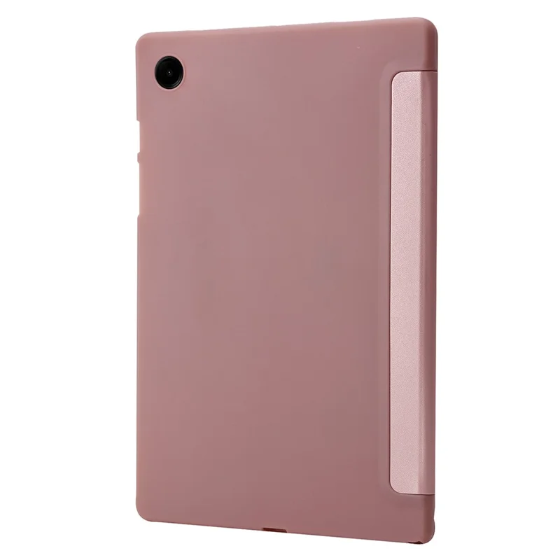 Für Samsung Galaxy Tab A9 Hülle PU-Leder+Silikon-Abdeckung mit Origami-Ständer - Roségold