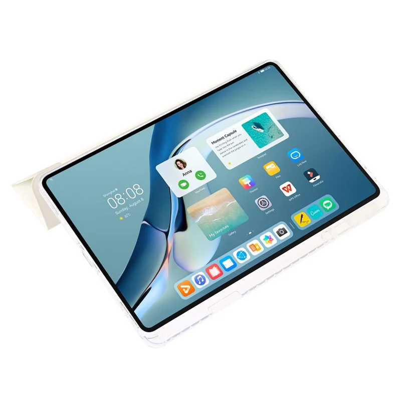 For Huawei MatePad Pro 11 (2022) Case Tri-fold Stand Tablet Leather Cover - White