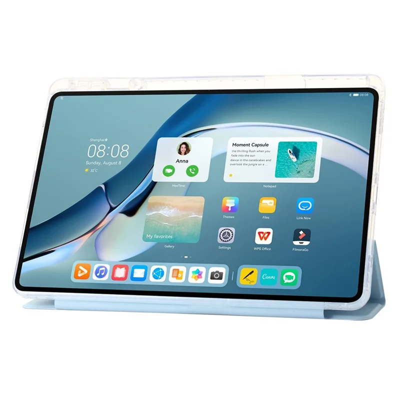 For Huawei MatePad Pro 11 (2022) Case Tri-fold Stand Tablet Leather Cover - Baby Blue