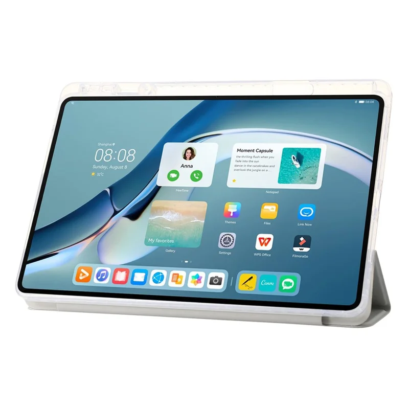 For Huawei MatePad Pro 11 (2022) Case Tri-fold Stand Tablet Leather Cover - Grey