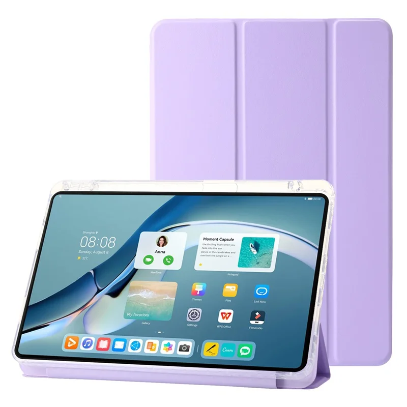 For Huawei MatePad Pro 11 (2022) Case Tri-fold Stand Tablet Leather Cover - Purple