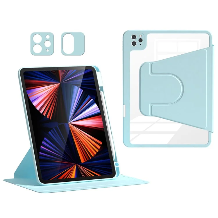 Чехол для iPad Air 11 (2024) / Air (2022) / (2020) / Pro 11-дюймов (2018) / (2020) / (2021) / (2022) Tablet - синий, кожа PU + акрил + TPU
