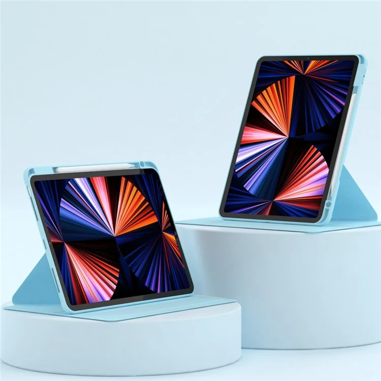 Чехол для iPad Air 11 (2024) / Air (2022) / (2020) / Pro 11-дюймов (2018) / (2020) / (2021) / (2022) Tablet - синий, кожа PU + акрил + TPU
