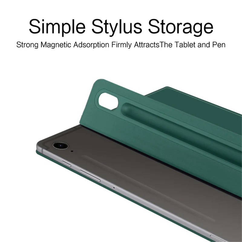 For Samsung Galaxy Tab S10 FE / S9 FE / S9 Tablet Case Magnetic PU Leather Stand Cover - Green