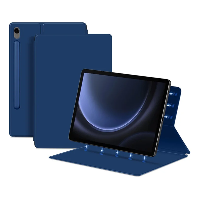For Samsung Galaxy Tab S10 FE / S9 FE / S9 Tablet Case Magnetic PU Leather Stand Cover - Blue