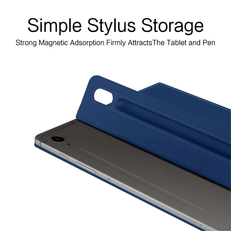 For Samsung Galaxy Tab S10 FE / S9 FE / S9 Tablet Case Magnetic PU Leather Stand Cover - Blue