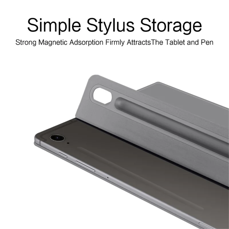 For Samsung Galaxy Tab S10 FE / S9 FE / S9 Tablet Case Magnetic PU Leather Stand Cover - Grey