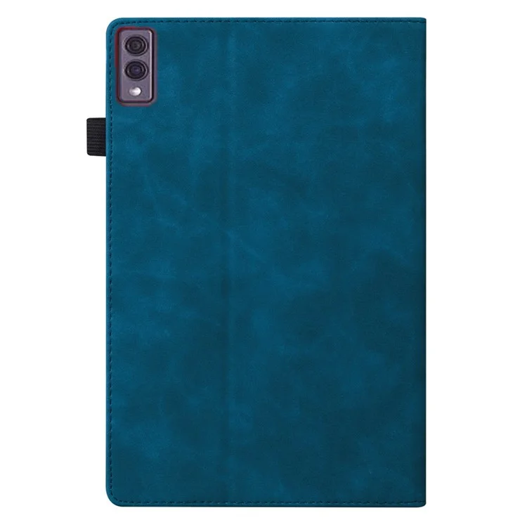 Pour Lenovo Tab M10 5G Coque de protection complète en cuir PU Housse de tablette avec support portefeuille - Bleu