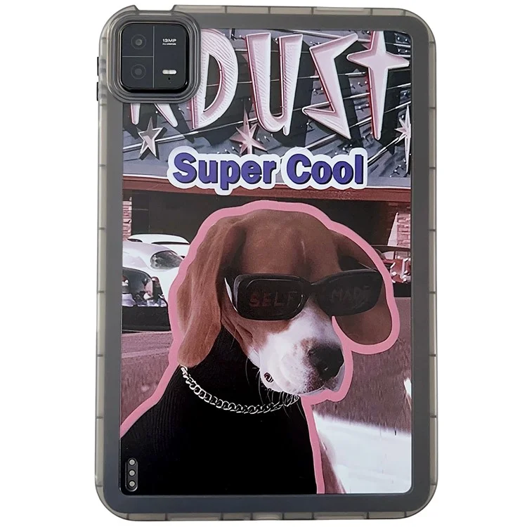 For Xiaomi Pad 6 / Pad 6 Pro Protective Case Animal Pattern TPU Anti-Scratch Tablet Cover - Sunglasses Dog
