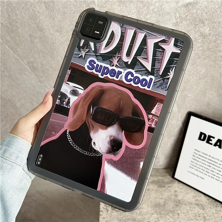 For Xiaomi Pad 6 / Pad 6 Pro Protective Case Animal Pattern TPU Anti-Scratch Tablet Cover - Sunglasses Dog